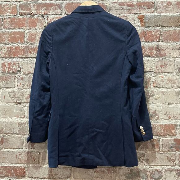 Officine Generale Manon Navy Blue Double Breasted Blazer Italian Wool Size 4 - Picture 8 of 10